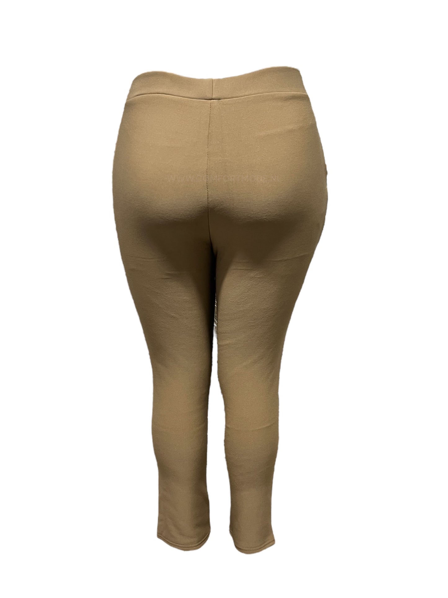 -COMFORTBROEK THERMO BEIGE MET HARTJE