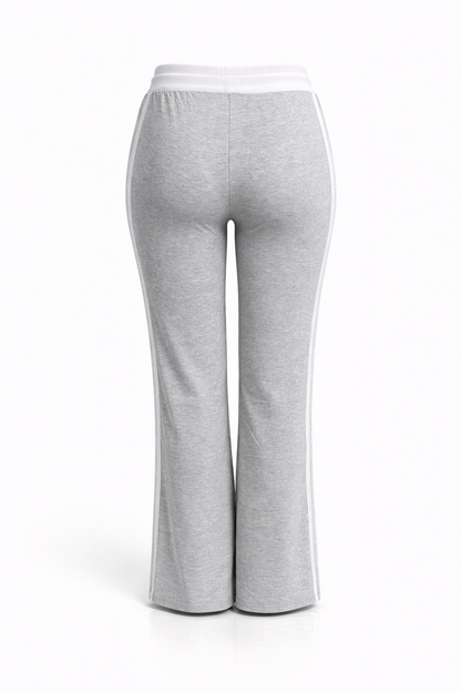 -COMFORT JOGGINGBROEK -LICHTGRIJS GESTREEPT