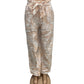 LUCHTIGE ZOMER BROEK MET PRINT BEIGE/WIT -SITA