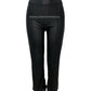 A056 -LEREN LEGGING MET FLARED EN SPLIT