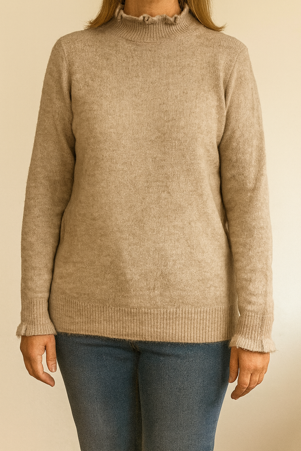 Zachte trui- Beige