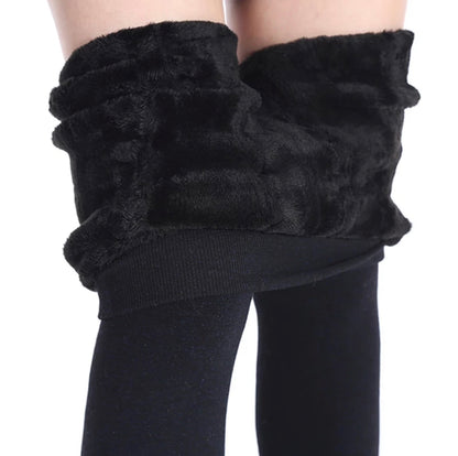 -ZWARTE THERMO LEGGING GEVOERD DAMES PLUS - comfortmode