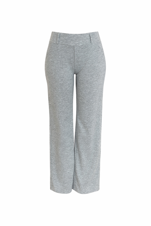 R603- COMFORTBROEK GRIJS STRAIGHTLEG ZOMERSTOF