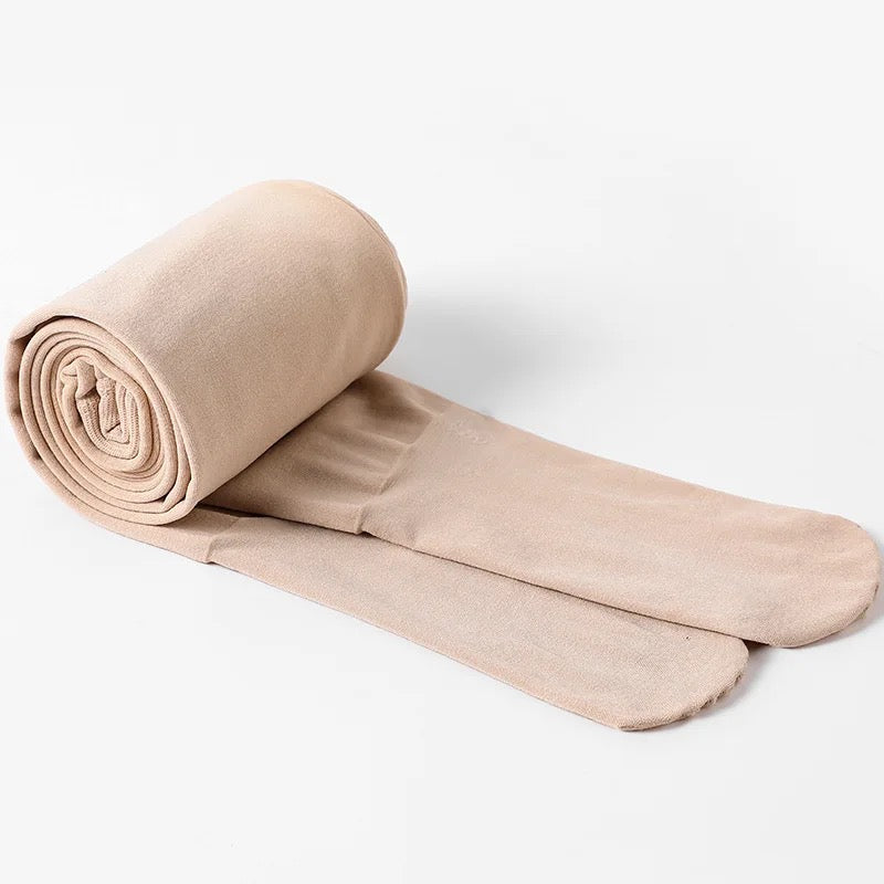 GEVOERDE FLEECE PANTY BEIGE -MET VOETJE