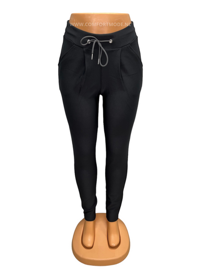 -COMFORTBROEK DONKERGRIJS MET VETERS - comfortmode