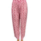 LUCHTIGE ZOMERBROEK MET PRINT ROZE -POLLY