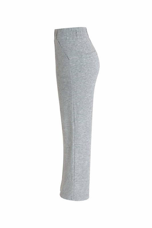 R603- COMFORTBROEK GRIJS STRAIGHTLEG ZOMERSTOF