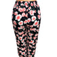 LUCHTIGE ZOMERBROEK MET PRINT ROZE/ZWART -JULIE