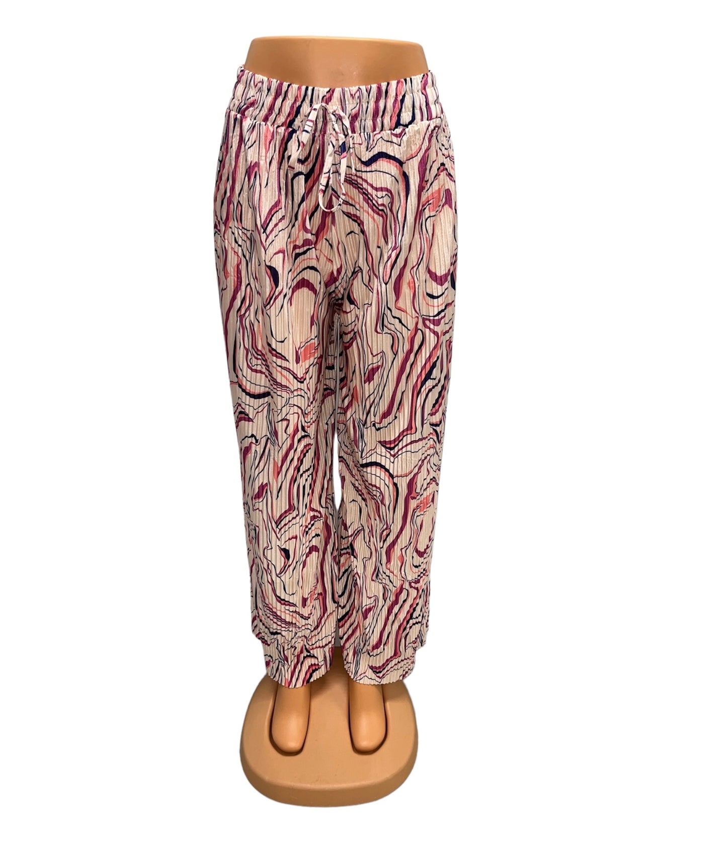 SUMMER PANTS WITH PRINT PINK - LILLY