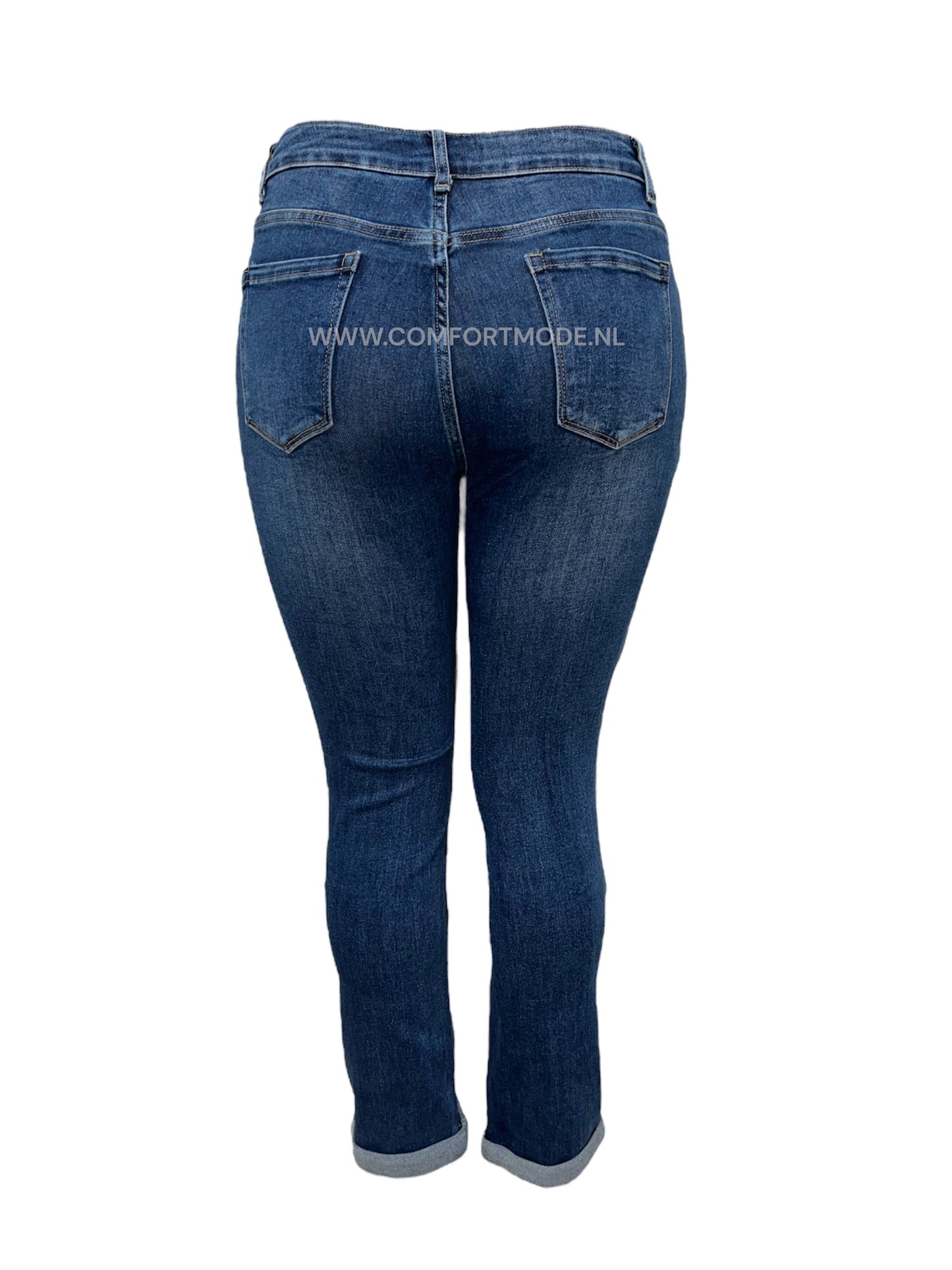 -SLIMFIT JEANS DONKERBLAUW MET STRETCH