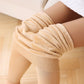 GEVOERDE FLEECE PANTY BEIGE -MET VOETJE