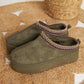 -ZIGZAG PANTOFFEL ARMY GROEN