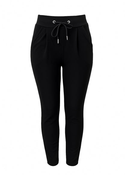 R238 -COMFORT TROUSERS BLACK WITH LACING