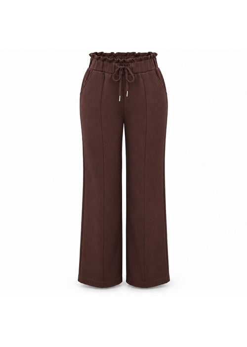 R605- COMFORTBROEK STRAIGHTLEG DONKERBRUIN THERMO