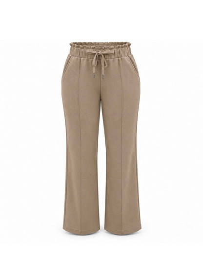 R605- COMFORTBROEK STRAIGHTLEG TAUPE THERMO