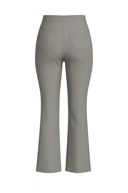 R259- COMFORTBROEK FLARED LICHTGRIJS TALL