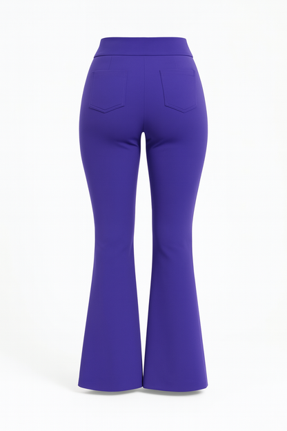 R259- COMFORTBROEK FLARED TALL VIOLET