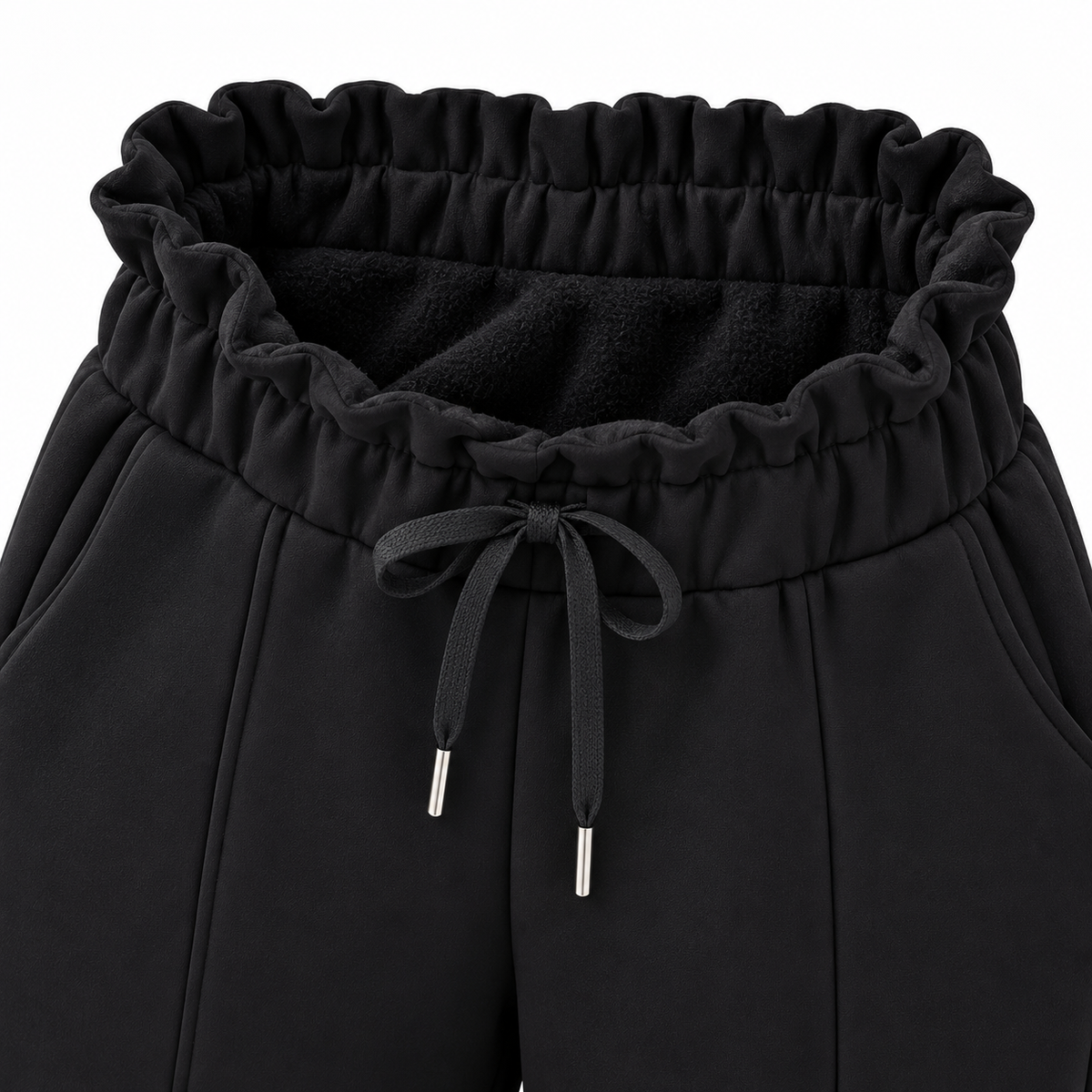 R605 -COMFORTBROEK STRAIGHTLEG ZWART THERMO
