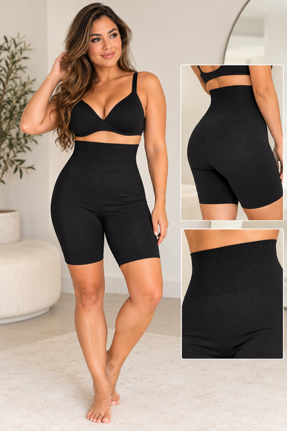 BIXTRA- High Waist Shapewear Short – Corrigerend & Naadloos Zwart