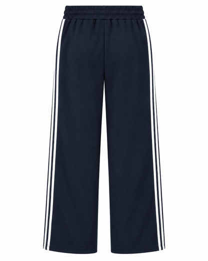 LY022 -COMFORTBROEK SPORTIEF GESTREEPT DONKERBLAUW THERMO