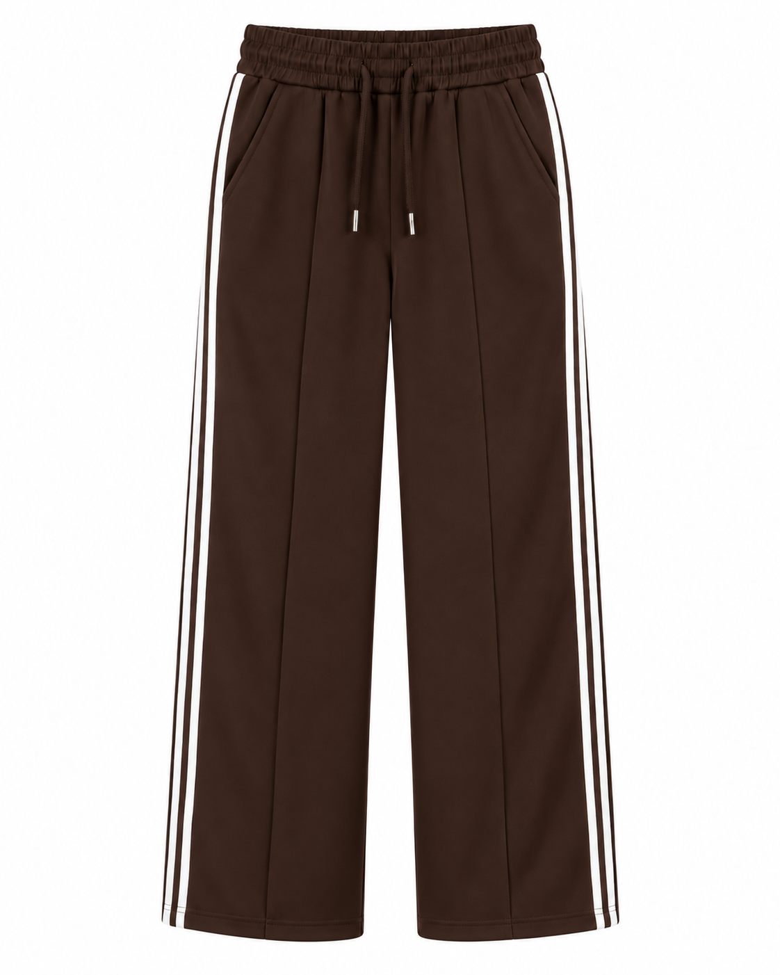LY022 -COMFORTBROEK SPORTIEF GESTREEPT DONKERBRUIN THERMO