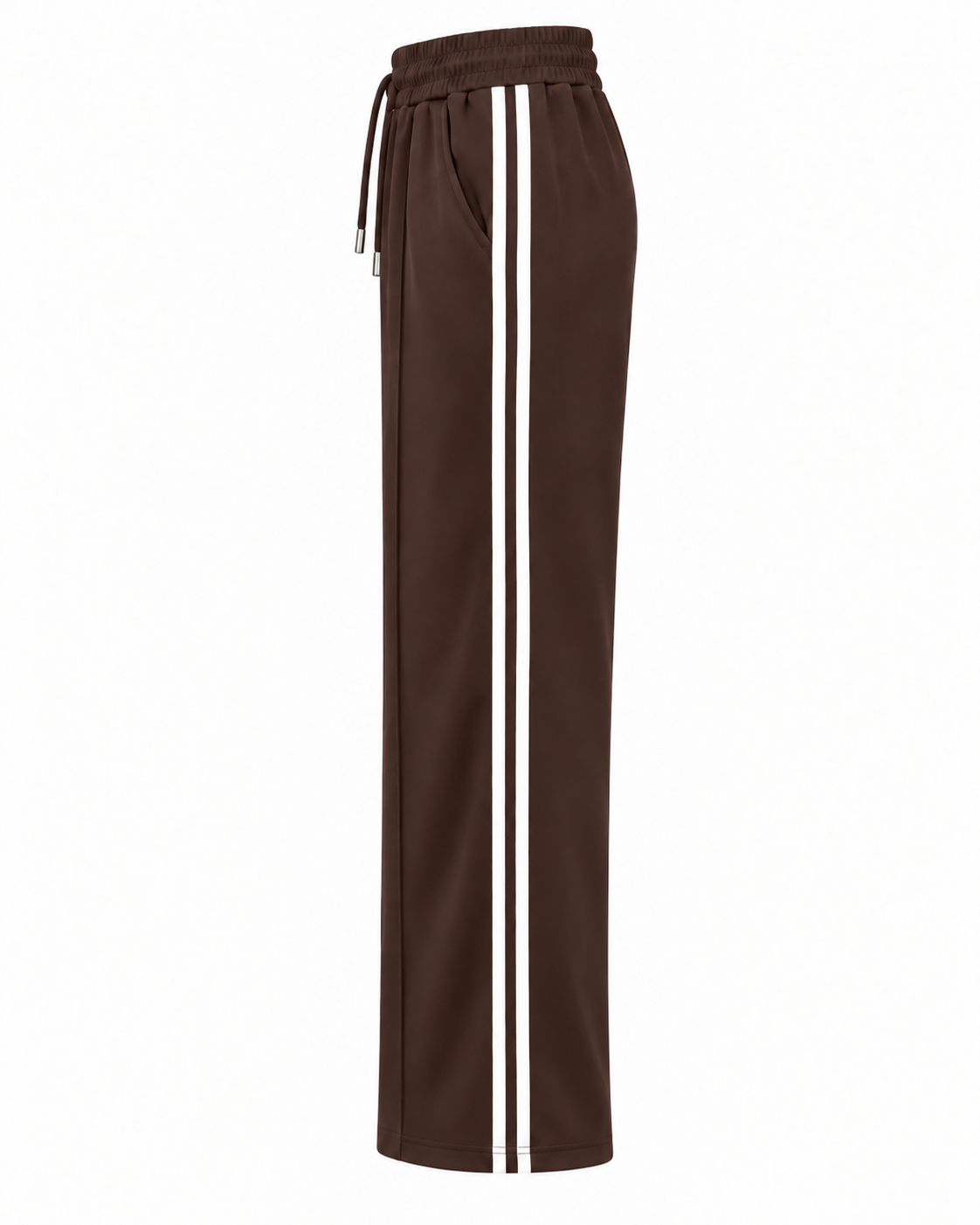 LY022 -COMFORTBROEK SPORTIEF GESTREEPT DONKERBRUIN THERMO