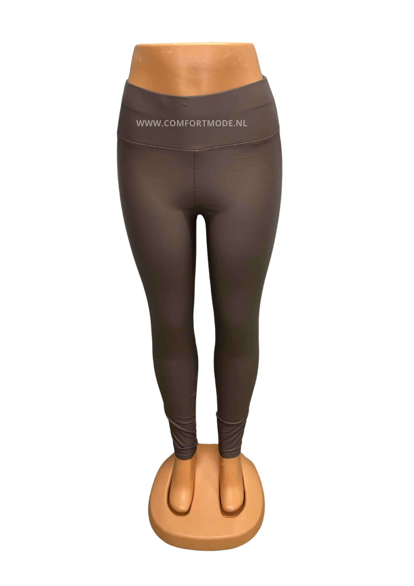 -LEREN LEGGING MOKKA BRUIN - comfortmode