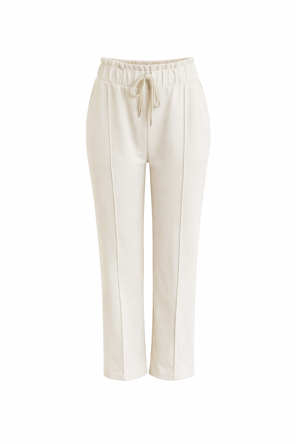 R602- COMFORTBROEK STRAIGHTLEG VETERS OFFWHITE ZOMERSTOF
