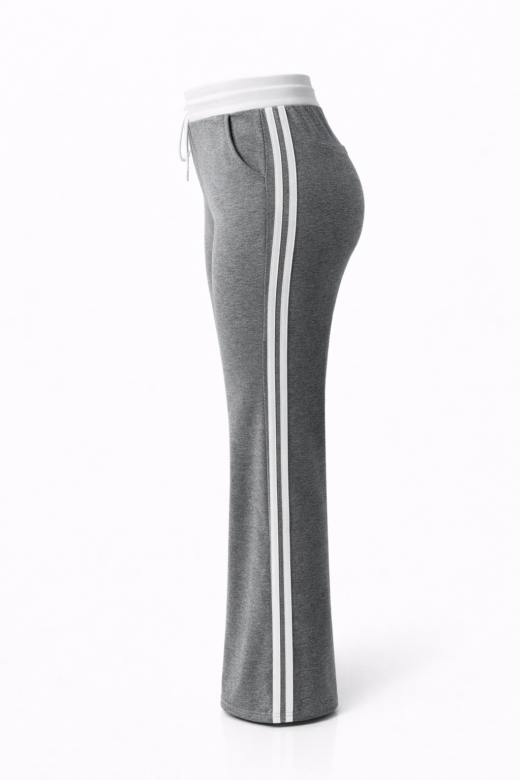 -COMFORT JOGGINGBROEK -DONKERGRIJS GESTREEPT