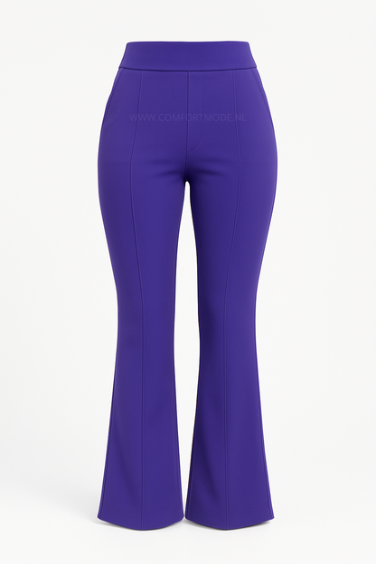 R259- COMFORTBROEK FLARED TALL VIOLET