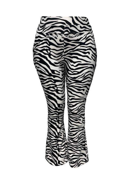SALE -COMFORTBROEK ZEBRA FLARED