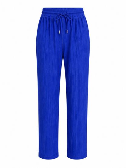 -ZOMERBROEK COMFY LUCHTIG ROYAL BLAUW