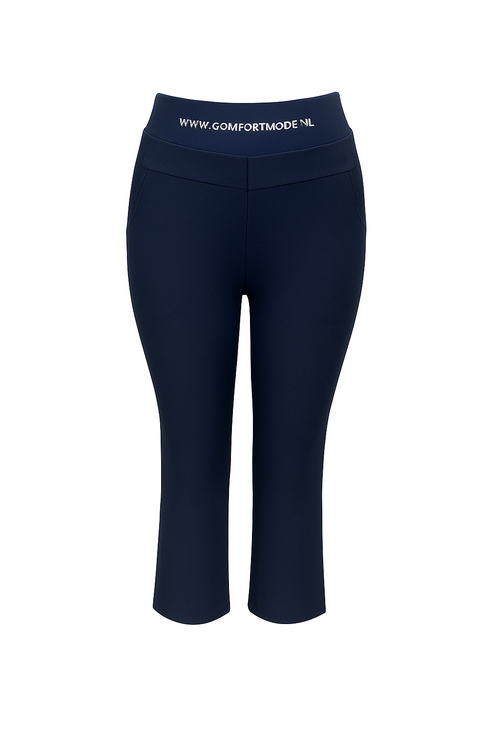 R227 -COMFORTBROEK DONKERBLAUW FLAIR/ FLARED