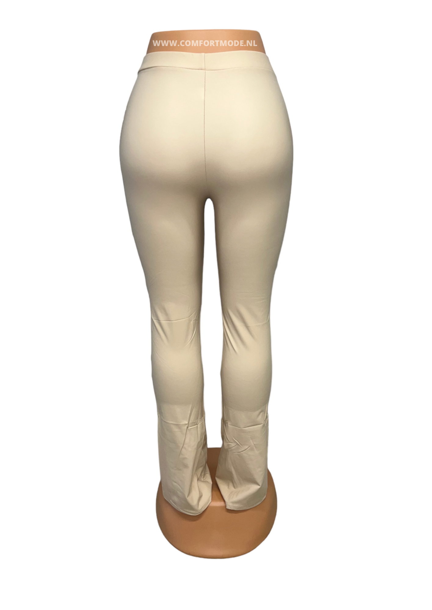 Leren legging discount beige