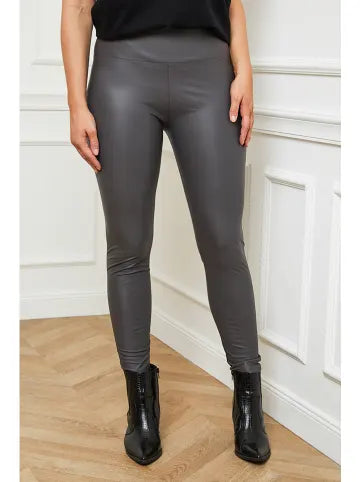 Grijze leren legging 2025